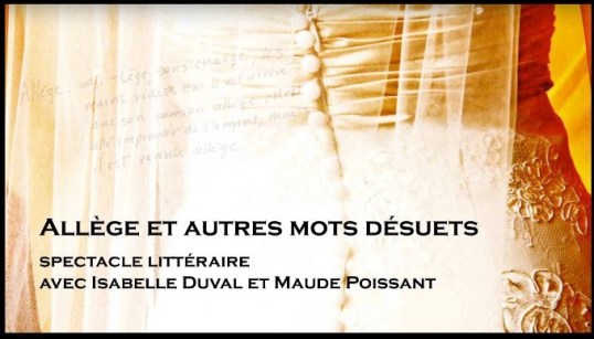 Allège et autres mots désuets